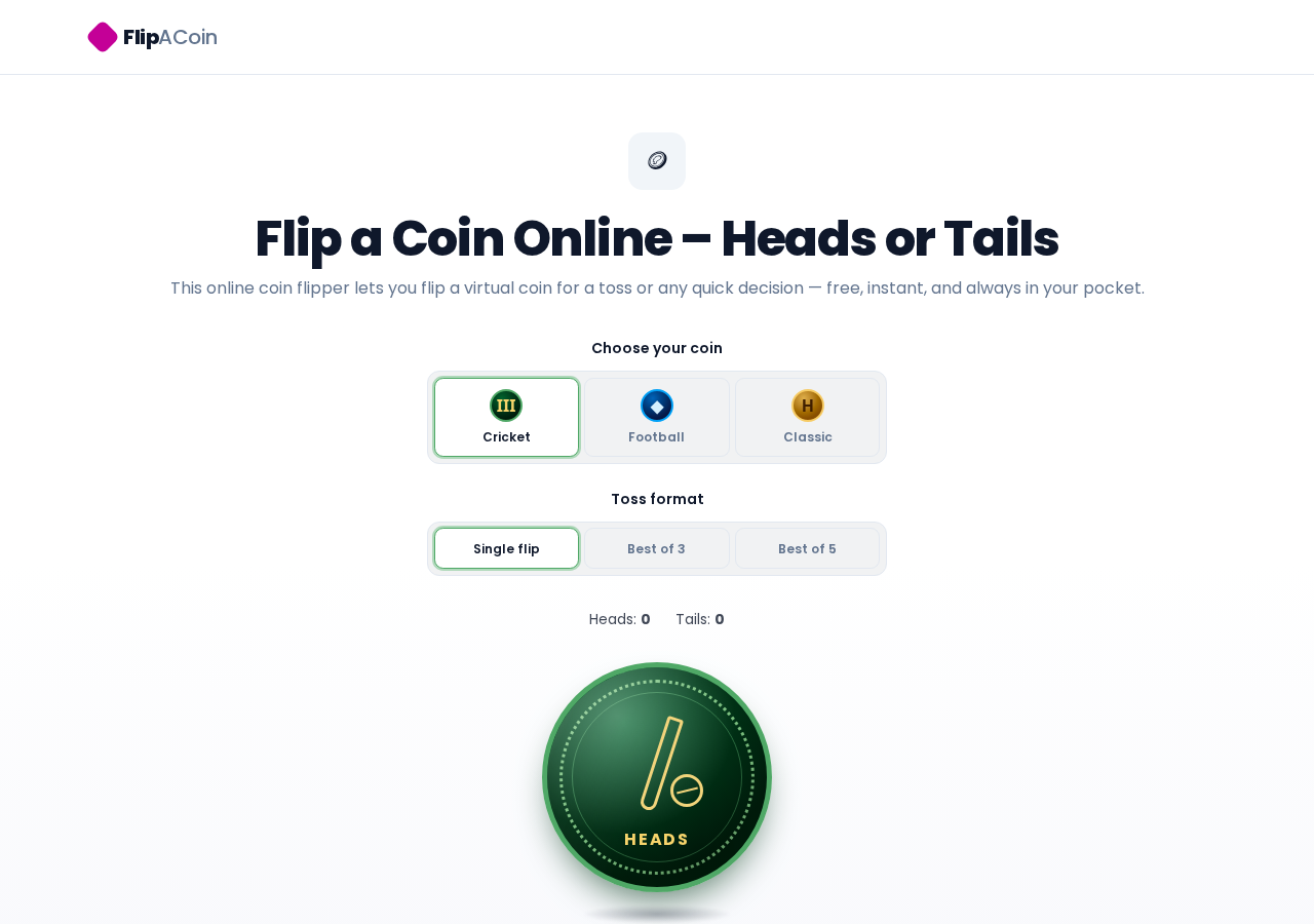 Coin Flipper screenshot